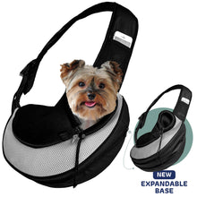 Load image into Gallery viewer, Pet Carrier Expandable Sling For Small Dogs And Cats Black: Red
