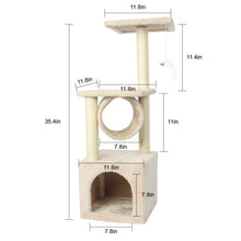 Load image into Gallery viewer, Ultimate Cat Haven: Tree House Tower for Endless Feline Fun!
