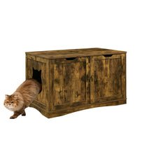 Load image into Gallery viewer, Cat Comfort Zone: Extra-Large Litter Box Enclosure Bench with Table
